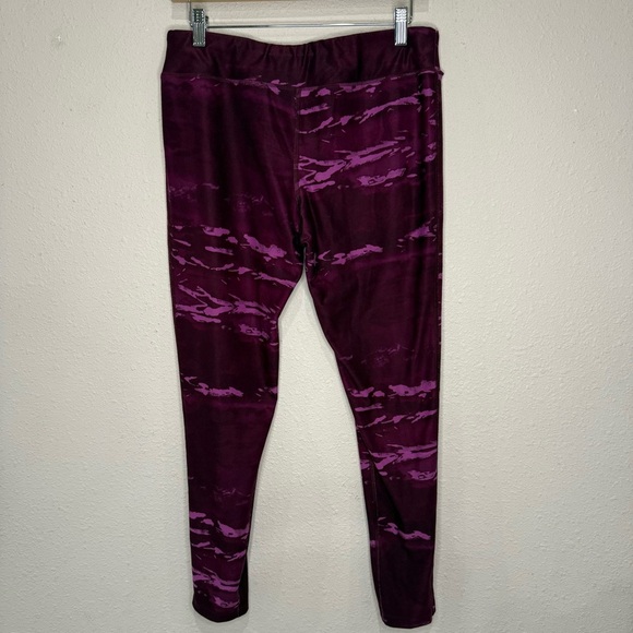 The North Face Pulse Leggings Purple Camouflage Running Tights Women’s Size L - Picture 3 of 12